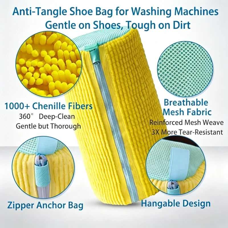 Kit Anti-Odeurs Chaussures – Sac de Lavage Machine + Brosse Incluse
