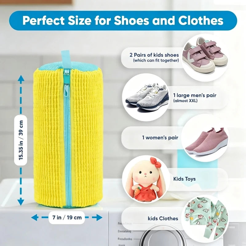 Kit Anti-Odeurs Chaussures – Sac de Lavage Machine + Brosse Incluse