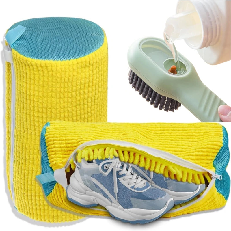 Kit Anti-Odeurs Chaussures – Sac de Lavage Machine + Brosse Incluse