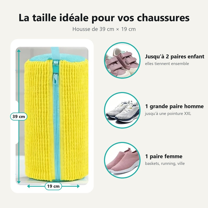 Housse de 39 x 19 cm : jusqu'à 2 paires enfant, 1 grande paire homme ou 1 paire femme
